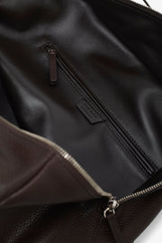 Henri brown matt leather bag