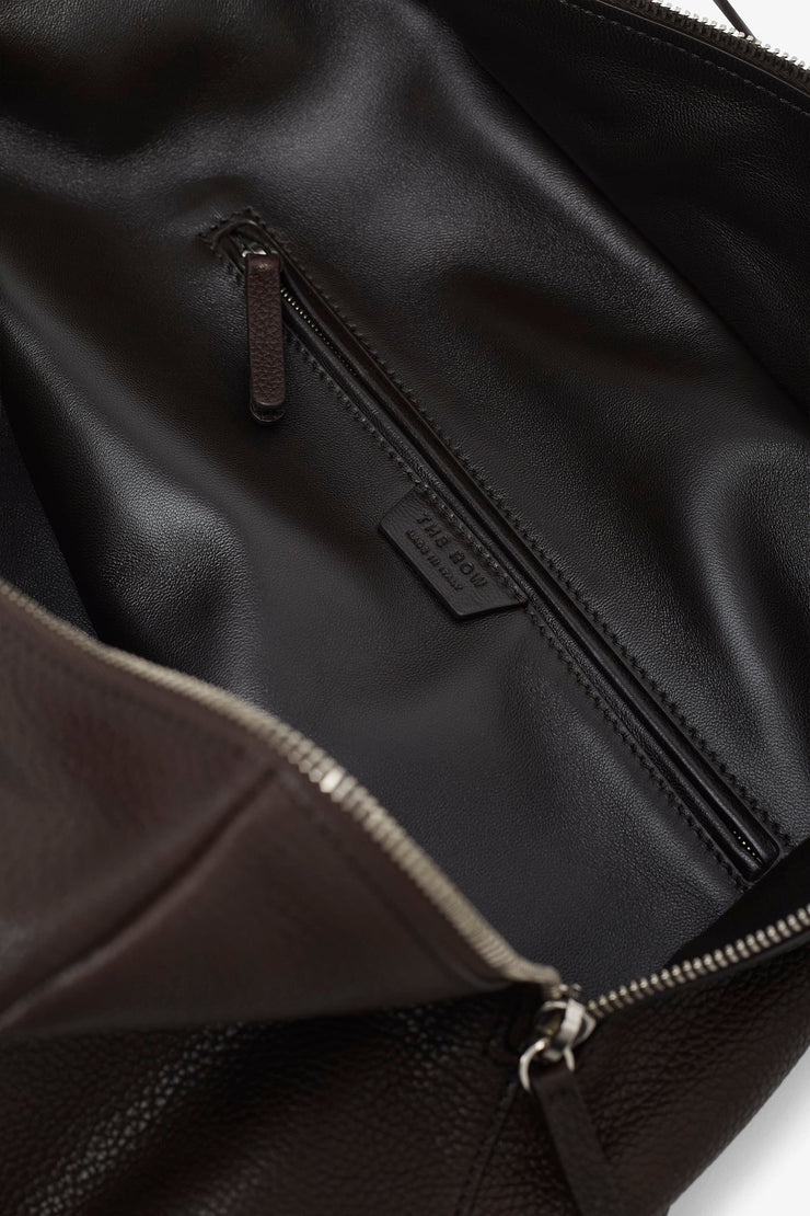 Henri brown matt leather bag