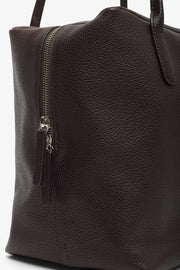Henri brown matt leather bag