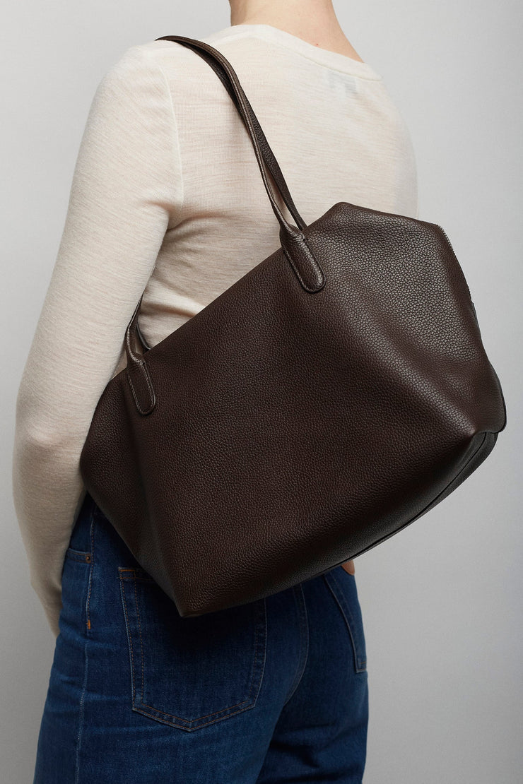 Henri brown matt leather bag