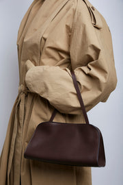 Peggy brown leather clutch