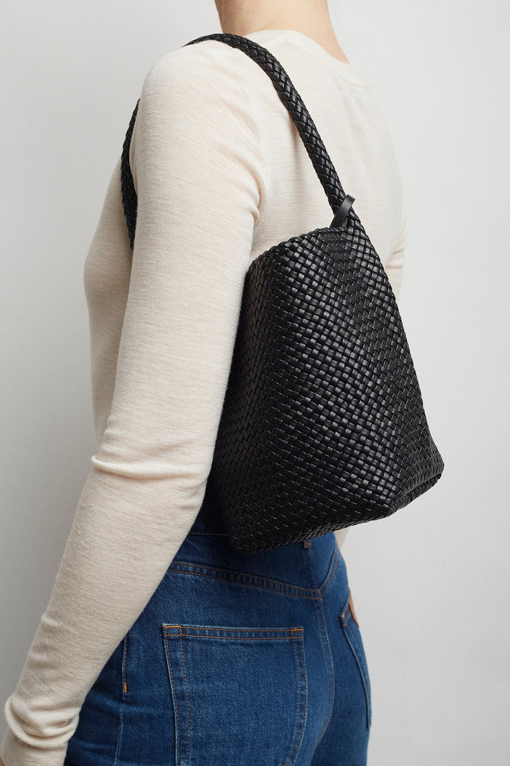 Small woven N/S tote bag