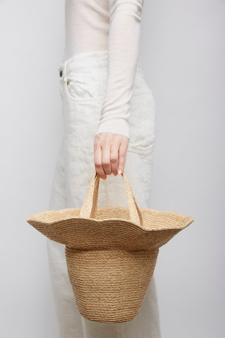 Sol natural straw basket bag
