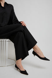 Liisa black kitten pumps