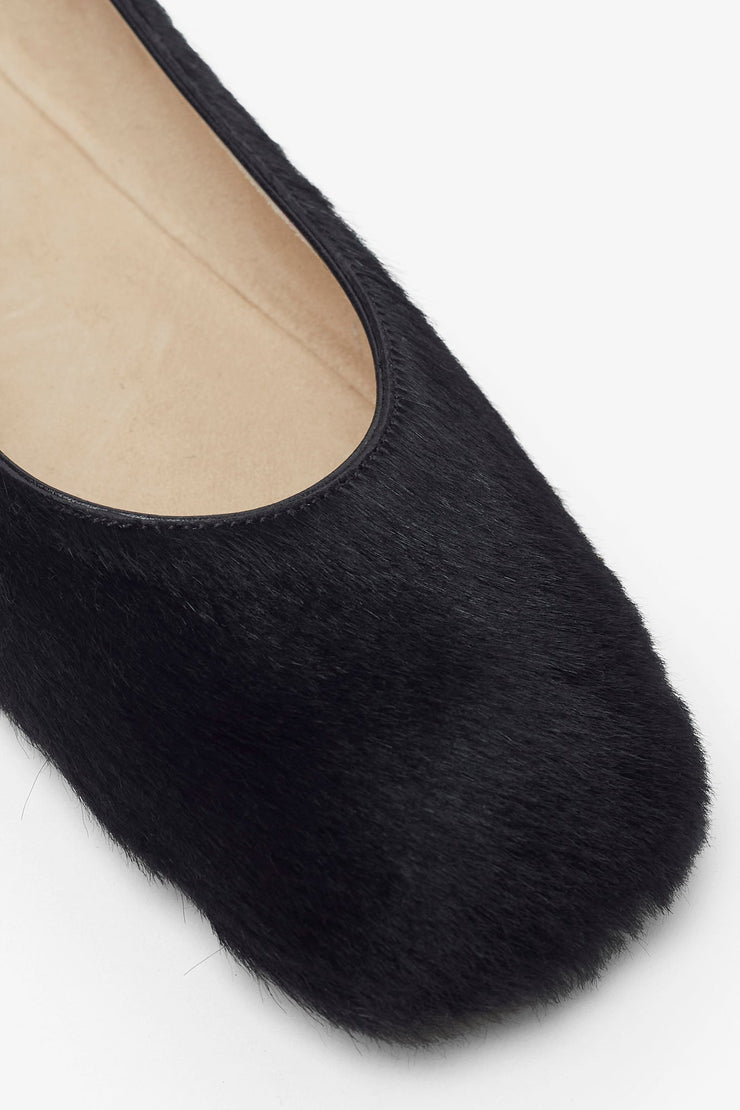 Square black ballet flats