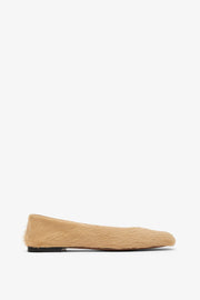 Square beige ballet flats