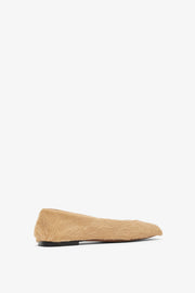 Square beige ballet flats