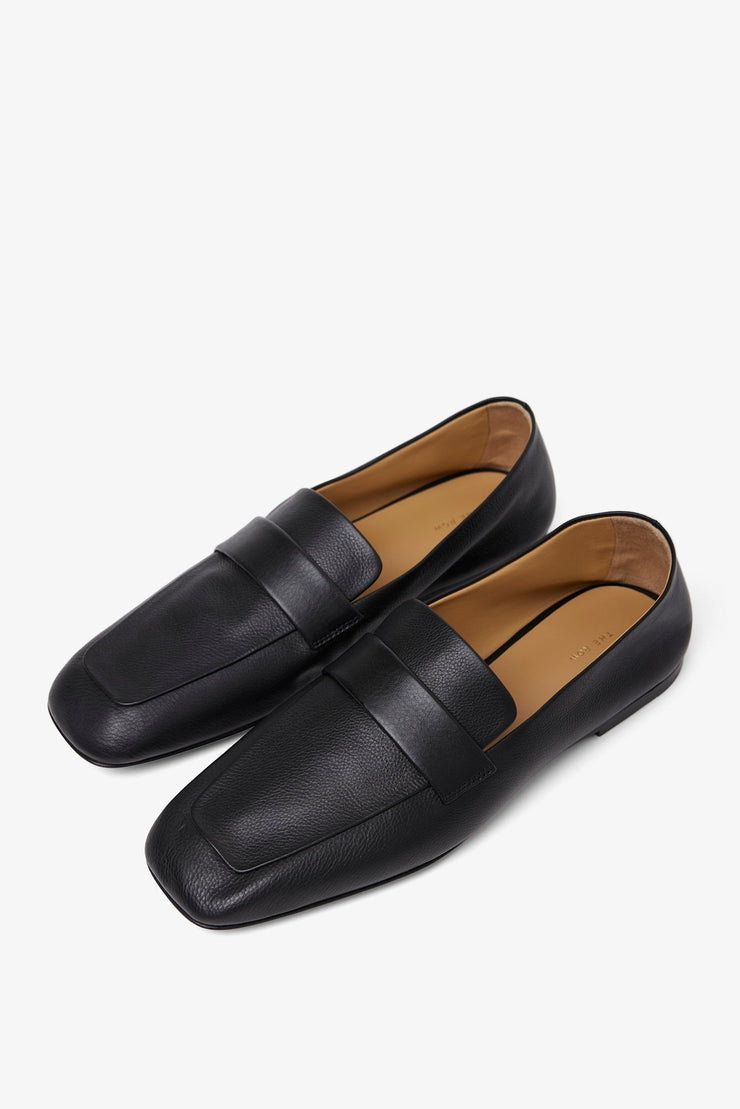 Square black loafers