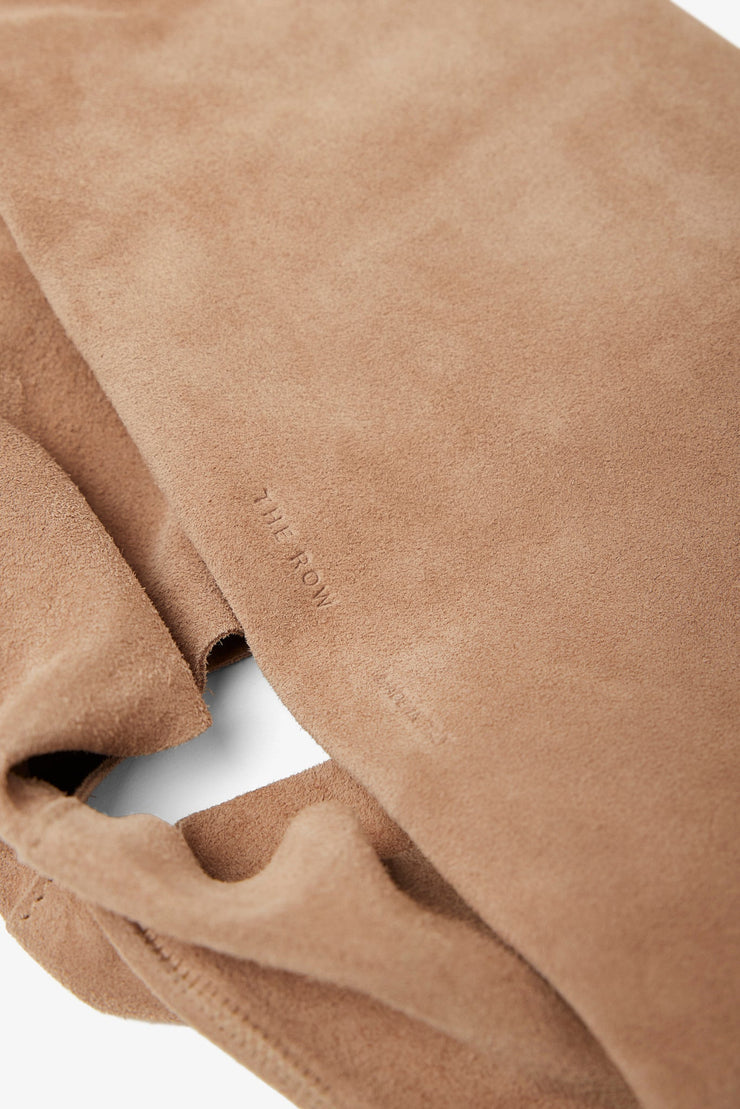 Bindle small beige suede bag