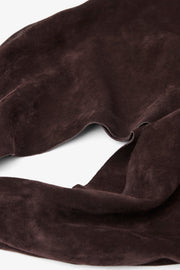 Bindle small brown suede bag