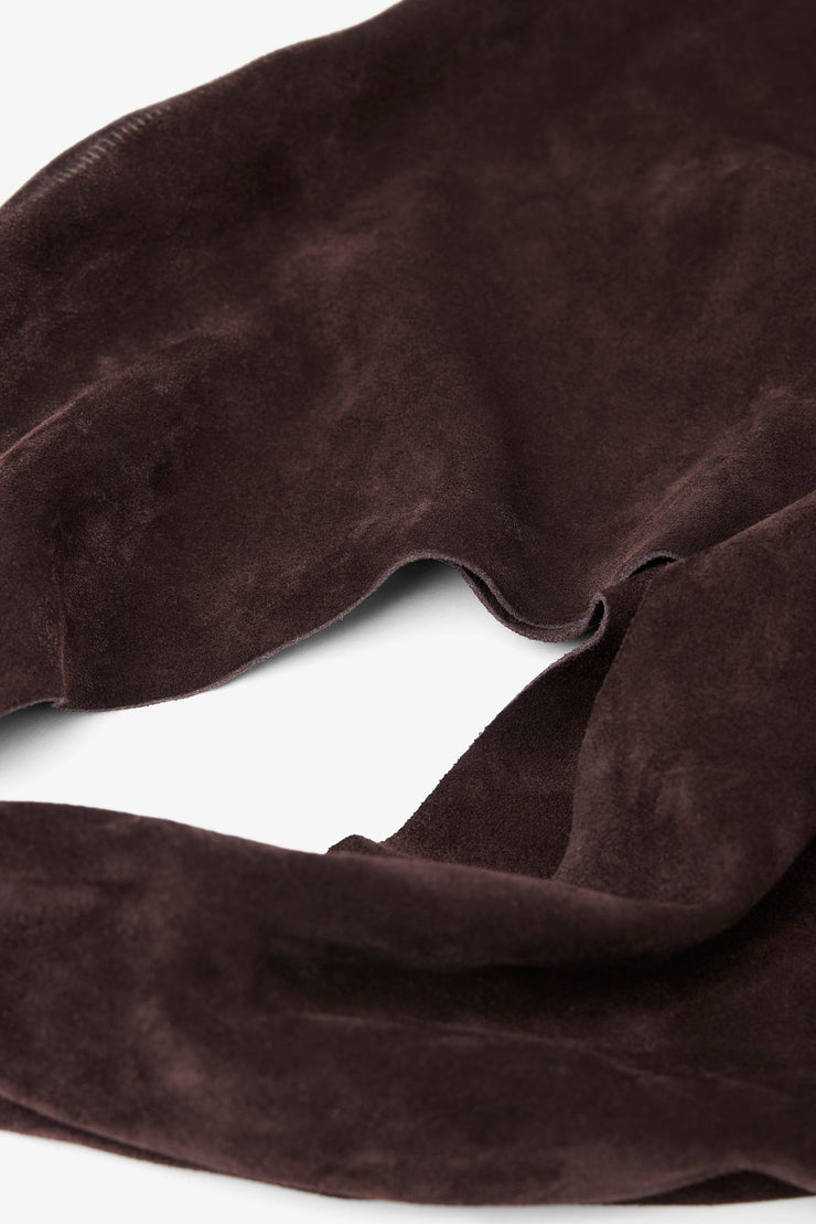 Bindle small brown suede bag