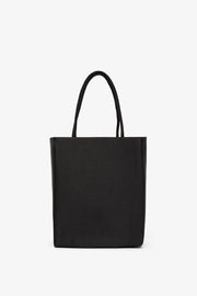 Cecily black satin tote bag