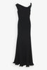 Violetta black silk dress