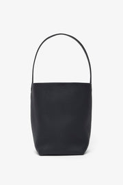 Medium N/S dark pine leather tote bag