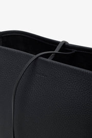 Medium N/S dark pine leather tote bag