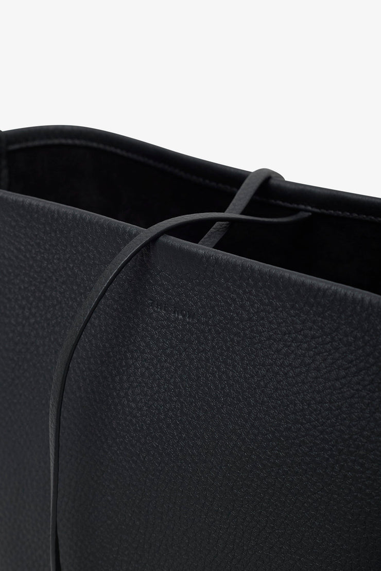 Medium N/S dark pine leather tote bag
