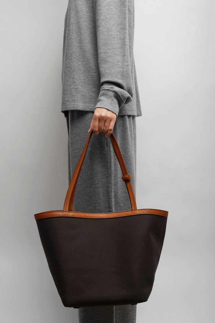 Park tote three brown canvas bag