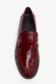 Soft red eel loafers