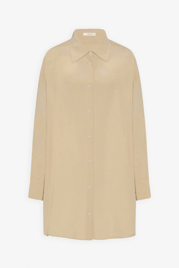 Luka butter beige silk shirt