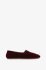 Ponti dark red velvet slippers