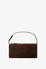 90'S dark brown suede bag