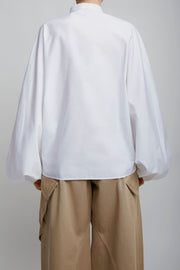 Poplin balloon shirt