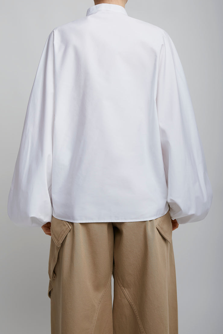 Poplin balloon shirt