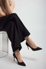 Kate 85 black leather pumps