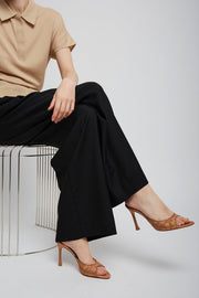 Alexa 95 beige lace mules