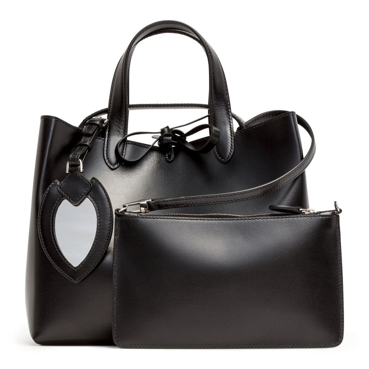 Black Leather Tote Bag