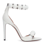 White leather 110 bomb sandals