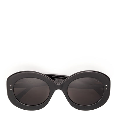 Black round acetate sunglasses