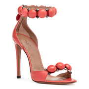 Light red bombe sandals