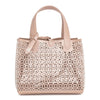 Frida Mini blush and white laser-cut bag