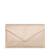 Oum nude leather envelope clutch