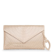 Oum nude leather envelope clutch