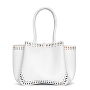 Angele 20 white leather tote bag