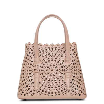 Mina 20 vienne circulaire beige leather tote bag