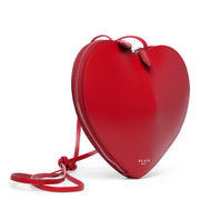 Le Coeur red leather crossbody bag