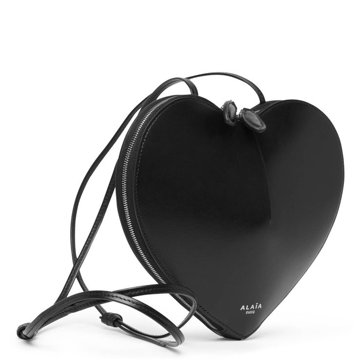 Le Coeur black leather crossbody bag