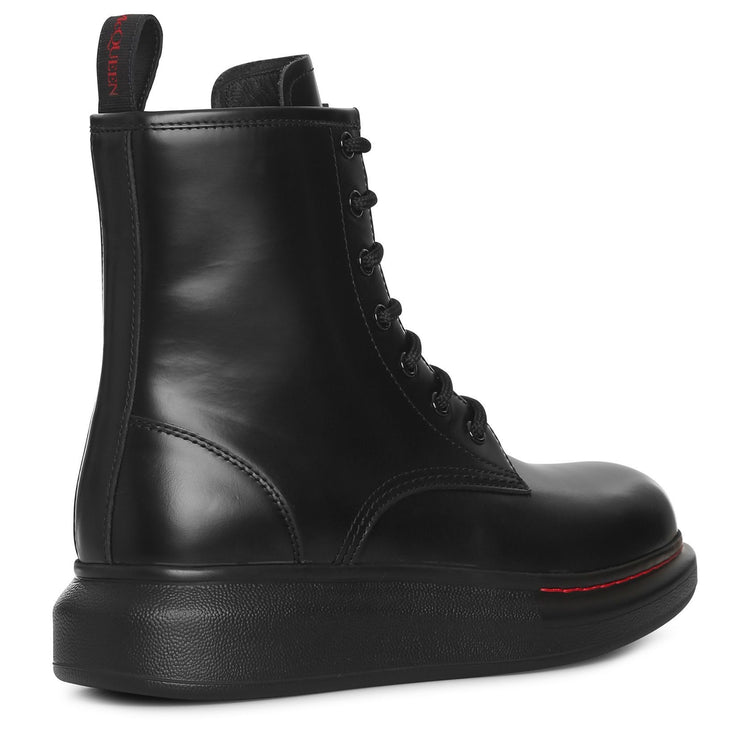 Black hybrid combat boots