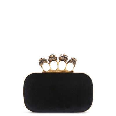 Spider jewelled four ring box clutch