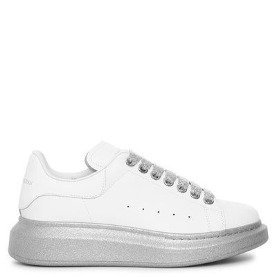 White and silver sole classic sneakers