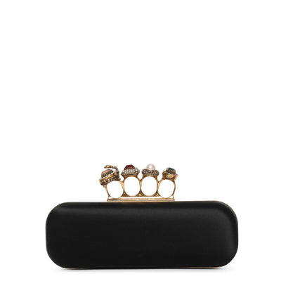 Satin four ring clutch