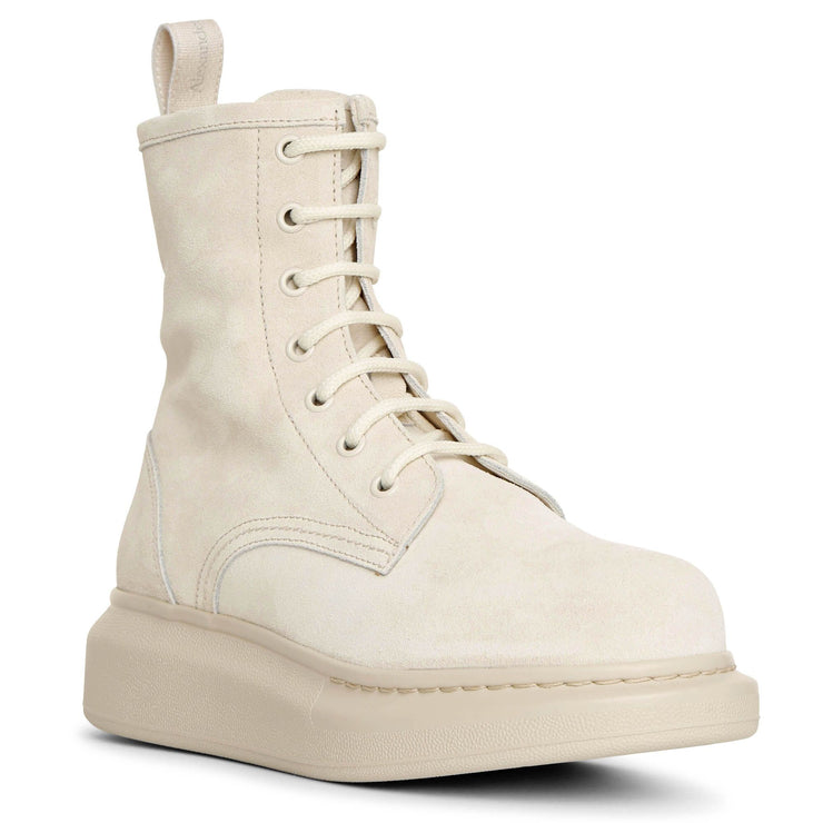 Hybrid lace up suede boots