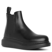 Black hybrid chelsea boots