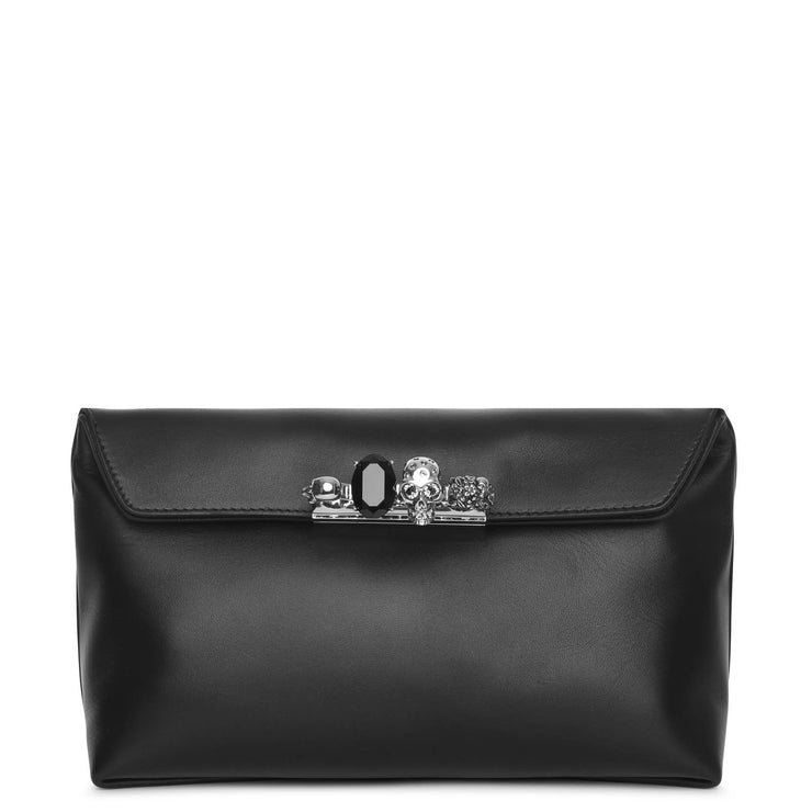 Four Ring black soft pouch