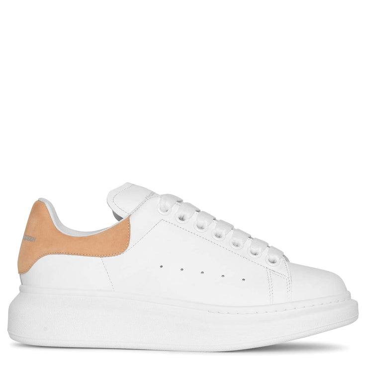 Classic white and beige leather sneakers
