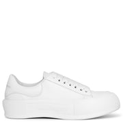 Deck Plimsoll white leather