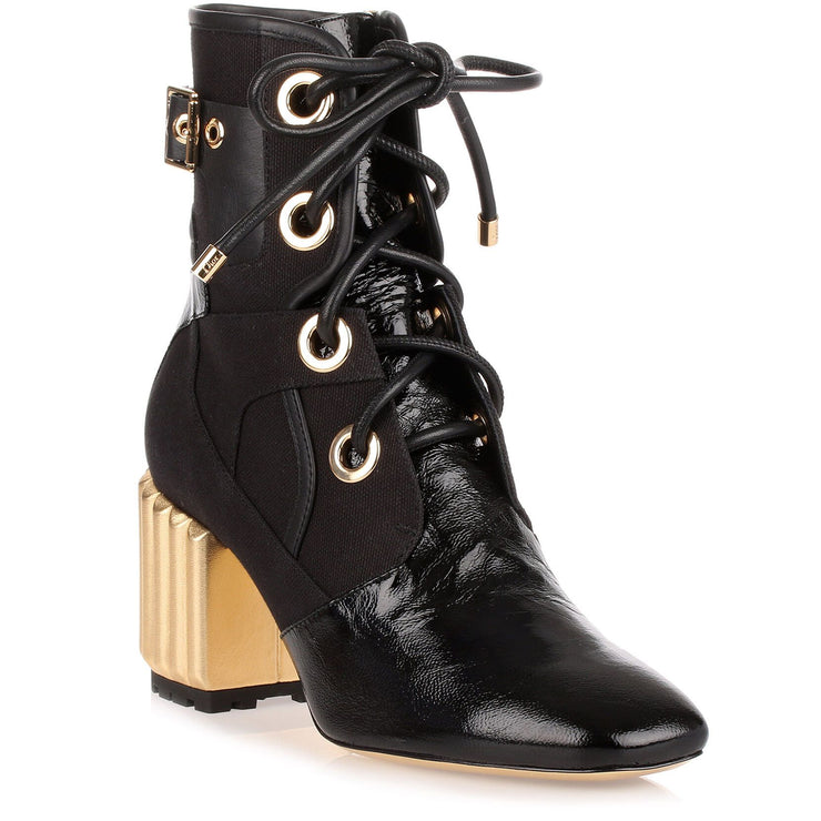 Glorious Black leather ankle boot